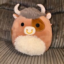 Squishmallows Shep Highland Cow Coo Bull Brown Soft Plush Toy 7.5” Kellytoy