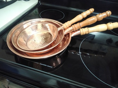 Set handmade copper pan - set,
