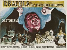 DRACULA HAS RISEN FROM THE GRAVE 1968 UK quad poster print 30x40" Hammer Horror