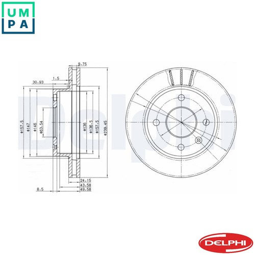Brake disc bg2367 for ford - bg2367,