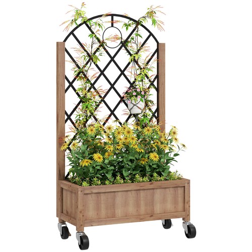 Outsunny wooden raised bed - wooden,