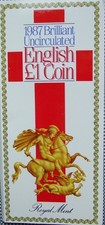 1987 One Pound £1 English Oak