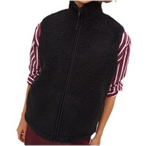 Ladies Black Borg Fleece Gilet