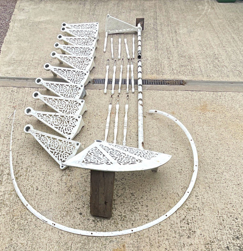 White painted metal spiral - painted,