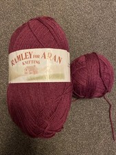 570g Aran 25% Wool Ramley Knitting Yarn Joblot Craft Purple