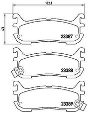 Brake Pad Set, disc brake for EUNOS MAZDA:MX-5 I,MX-5  ,323 F V,MIATA I