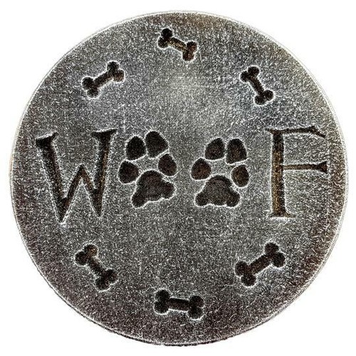 Plastic dog woof - plaque, mold