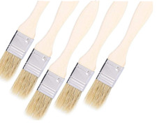 1/2 Inch Disposable Paint Brush Set – 5 Pack | Pure Bristle, Wooden Handles
