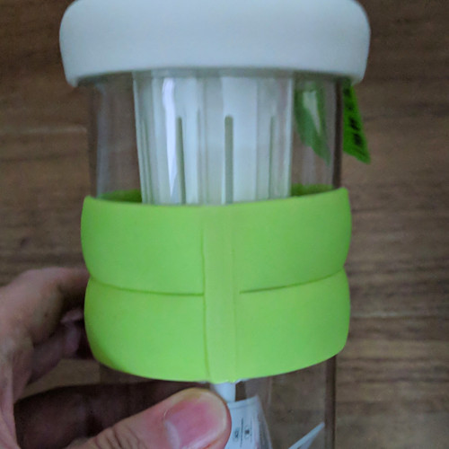 Green white baby bottle style - green/white,
