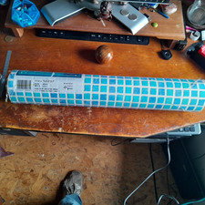 Retro wallpaper roll Blue mosaic.