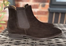 Herring Shoes Taverner Chelsea Boots Brown Suede sz 10 RRP £425 like Crockett &J