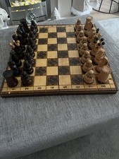 Vintage Wooden Chess Board
