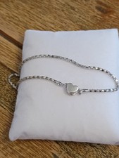 7.5in Rhodium Plated Sterling Silver Altro Popcorn Bracelet Magnetic, 2.16g