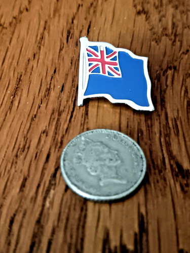 Blue ensign enamel pin - blue,