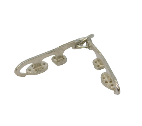 Sterling silver ice skate - silver,