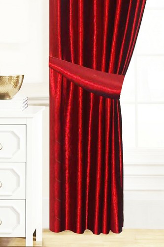 Plain velvet curtains ready - plain,