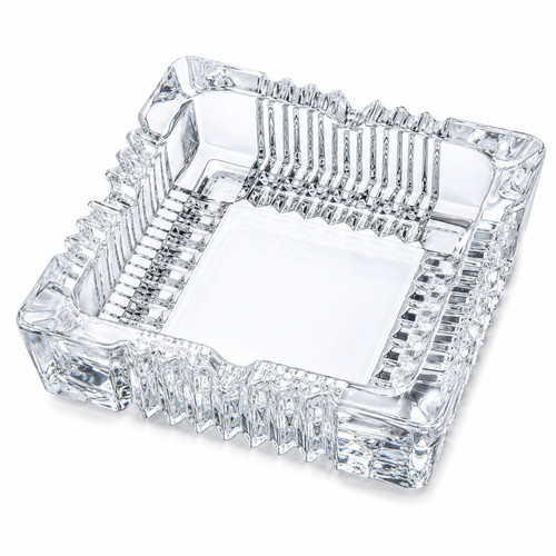 Glass ashtray square crystal - glass,