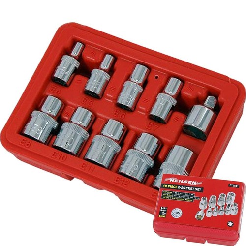10pc torx socket set female - torx,