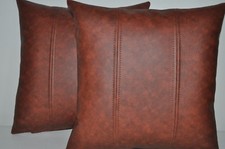 2 Brown & Tan Stripe Faux