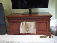 TV stand/cabinet large mid brown solid mahogany