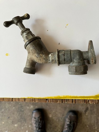 Vintage brass tap for outdoor - vintage,