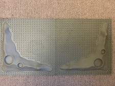 Two Lego Moon Crater Base Plates 32 x 32 Space Board 3D Crater Grey Vintage Used