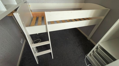White wooden mid sleeper - wooden,