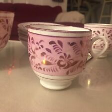 Allertons pink lustreware 6 x