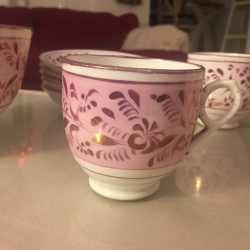 Allertons pink lustreware x - 6,