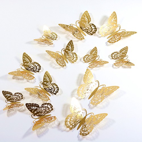 12pcs butterfly sticker art - 12pcs,