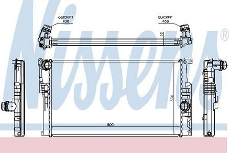 Nissens radiator for bmw 435 - for, i