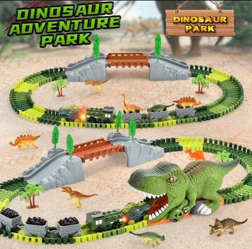 Dinosaur race track car toy - car,