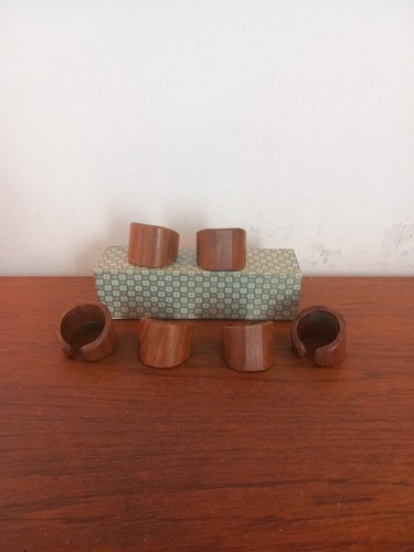 Vintage midcentury teak napkin - vintage,