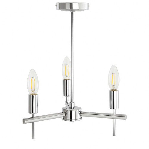 Ceiling light chrome flush - light, 3