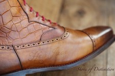 Jeffery West Crocodile Tan
