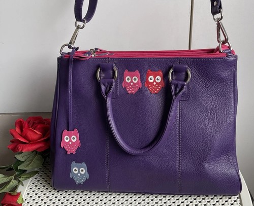 Mala leather owl purple and - owl,