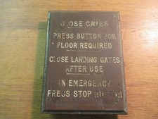 Vintage cast Bronze sign for Lift- ex Cambridge Laboratory