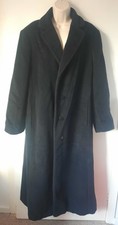 100% pure New Wool Black Coat. ELENA MIRO. Maxi Full Length.