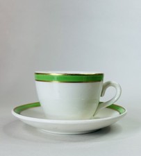 Rare Mid Century Dunn Bennett Vitreous Ironstone Coffee / Demitasse Cup & Saucer