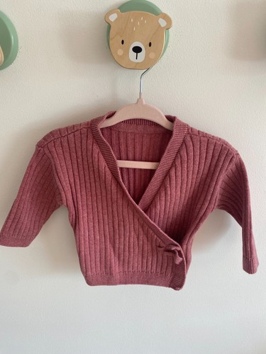 Dusty rose ribbed wrap - rose,