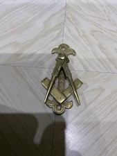 Door Knocker Compass Solid Brass Vintage 6 X 11.5cm 