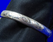 Sterling Silver Bangle Hinged