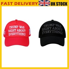 President Donald Trump Hat-TRUMP WAS RIGHT ABOUT EVERYTHING-45-47 MAGA Red UK