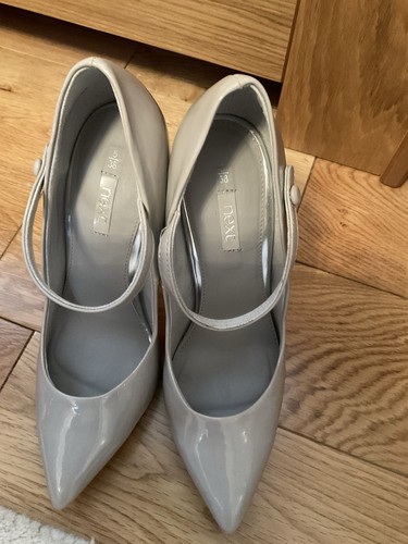 Next ladies grey patent high - next,