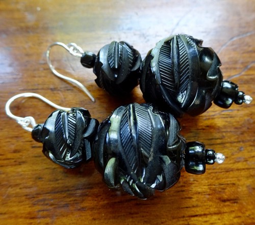 Antique victorian whitby jet - antique,