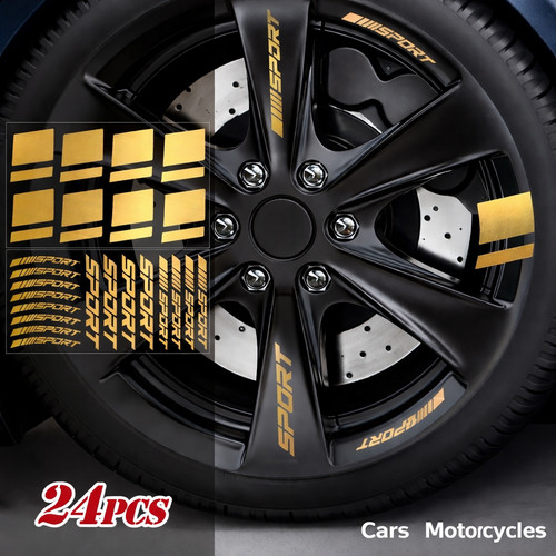 24pcs gold sport reflective - gold,