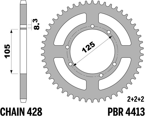 Steel crown teeth for - crown, derbi