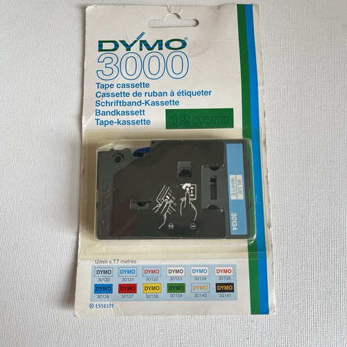 Vintage dymo labels blue white - labels, blue/white