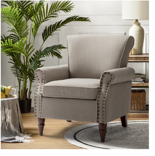 Wingback armchair with - wingback,