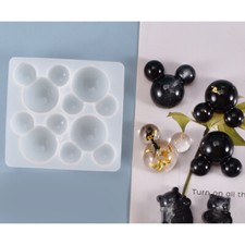 Mickey Mouse Head 4pcs Resin Casting Mold Silicone Making Epoxy Mould Craft DIY